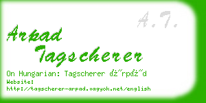 arpad tagscherer business card
